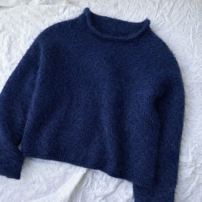 Cloud Blouse Knit Kit-Needlecraft Kits-Wild & Woolly Yarns-Sodalite Blue (6135)-XXS-Wild & Woolly Yarns