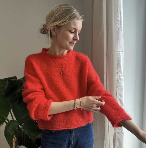 Cloud Blouse Knit Kit-Needlecraft Kits-Wild & Woolly Yarns-Grey Aqua (6298)-XXS-Wild & Woolly Yarns