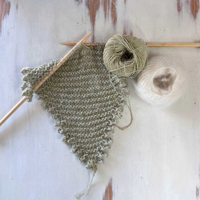 'Cosy' A Simple Scarf Knit Kit-Needlecraft Kits-Wild & Woolly Yarns-Road Trip & Natural Steel-Without Needles-Wild & Woolly Yarns