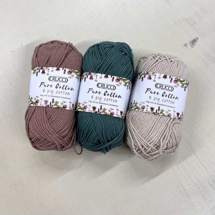 Cotton Dishcloths Knit Kit-Needlecraft Kits-Wild & Woolly Yarns-Emberwood-No Needles-Wild & Woolly Yarns