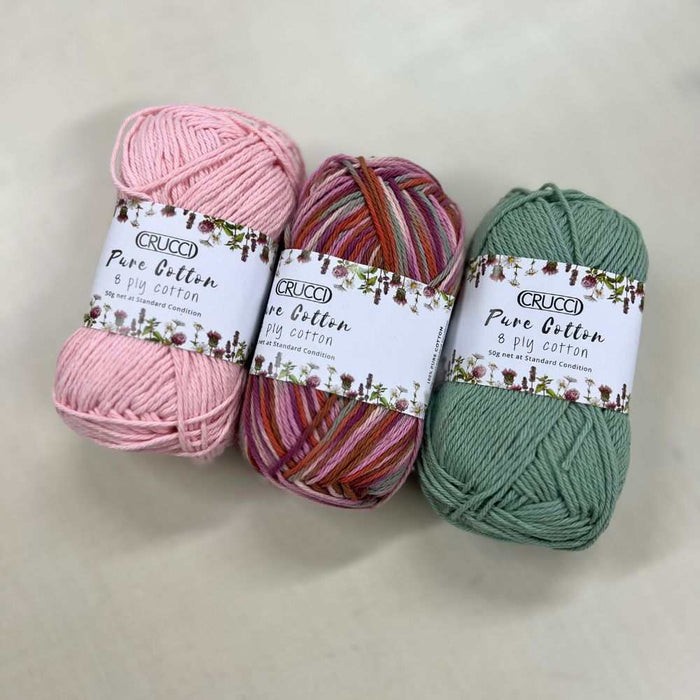 Cotton Dishcloths Knit Kit-Needlecraft Kits-Wild & Woolly Yarns-Starglow-No Needles-Wild & Woolly Yarns