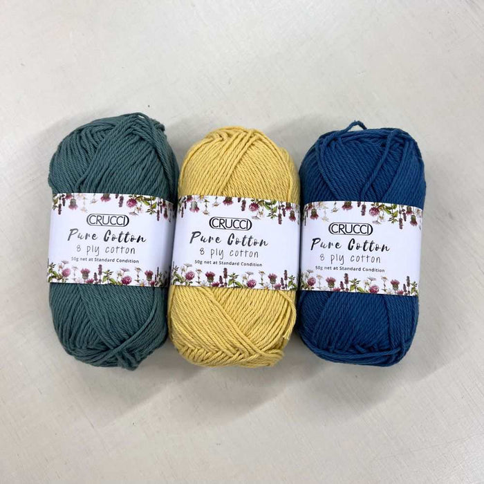 Cotton Dishcloths Knit Kit-Needlecraft Kits-Wild & Woolly Yarns-Sunlit Sanctuary-No Needles-Wild & Woolly Yarns