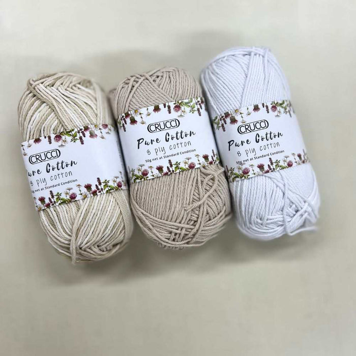 Cotton Dishcloths Knit Kit-Needlecraft Kits-Wild & Woolly Yarns-Willowisp-No Needles-Wild & Woolly Yarns