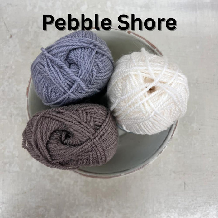 Covered Coat Hangers Knit Kit-Needlecraft Kits-Wild & Woolly Yarns-Pebble Shore-Adult Coat Hangers-Wild & Woolly Yarns