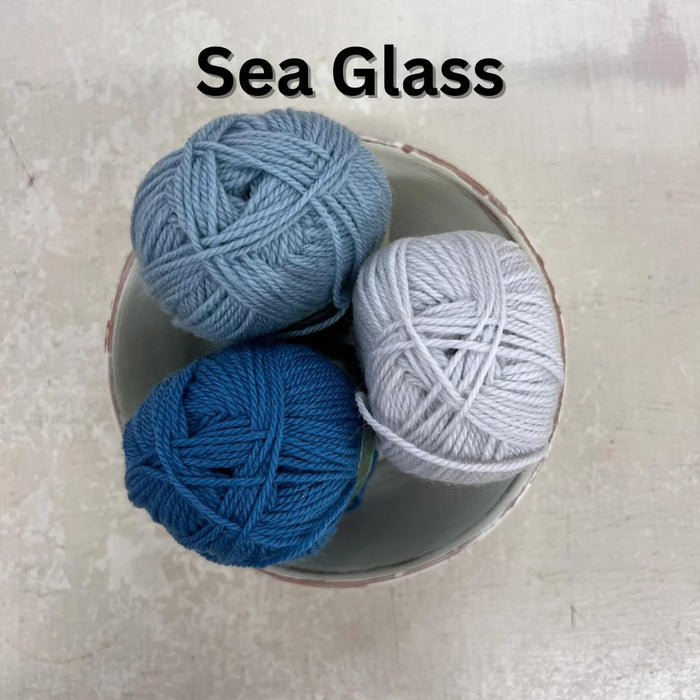 Covered Coat Hangers Knit Kit-Needlecraft Kits-Wild & Woolly Yarns-Sea Glass-Adult Coat Hangers-Wild & Woolly Yarns