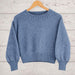 Cropped Sweater Knit Kit-Needlecraft Kits-Wild & Woolly Yarns-Blue Jewel (614)-32-34 / 34-36-Wild & Woolly Yarns