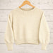 Cropped Sweater Knit Kit-Needlecraft Kits-Wild & Woolly Yarns-Cream (616) *NEW*-32-34 / 34-36-Wild & Woolly Yarns