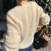 Cumulus Blouse V-Neck Knit Kit-Needlecraft Kits-Wild & Woolly Yarns-XS / S-Snowflake (6001)-Wild & Woolly Yarns