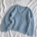 Cumulus Blouse V-Neck Knit Kit-Needlecraft Kits-Wild & Woolly Yarns-XS / S-Frozen Lake (6209)-Wild & Woolly Yarns