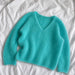 Cumulus Blouse V-Neck Knit Kit-Needlecraft Kits-Wild & Woolly Yarns-XS / S-Medium Turquoise (6126)-Wild & Woolly Yarns
