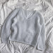 Cumulus Blouse V-Neck Knit Kit-Needlecraft Kits-Wild & Woolly Yarns-XS / S-Natural Steel (6057)-Wild & Woolly Yarns