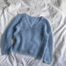 Cumulus Blouse V-Neck Knit Kit-Needlecraft Kits-Wild & Woolly Yarns-XS / S-Polo Blue (6071)-Wild & Woolly Yarns