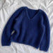 Cumulus Blouse V-Neck Knit Kit-Needlecraft Kits-Wild & Woolly Yarns-XS / S-Sodalite Blue (6135)-Wild & Woolly Yarns