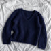 Cumulus Blouse V-Neck Knit Kit-Needlecraft Kits-Wild & Woolly Yarns-XS / S-True Navy (6095)-Wild & Woolly Yarns