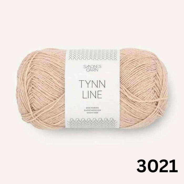 Cumulus Tee Knit Kit – Tynn Line-Needlecraft Kits-Wild & Woolly Yarns-XXS / XS / S-Beige (3021)-Wild & Woolly Yarns