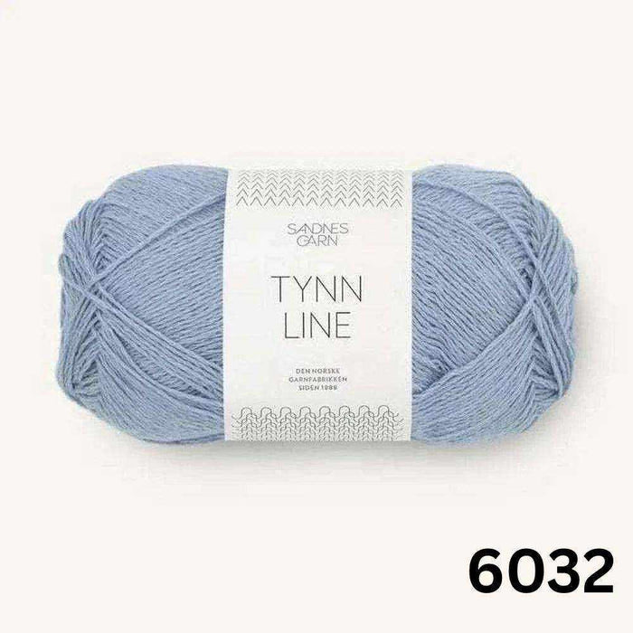 Cumulus Tee Knit Kit – Tynn Line-Needlecraft Kits-Wild & Woolly Yarns-XXS / XS / S-Blue Hydrangea (6032)-Wild & Woolly Yarns