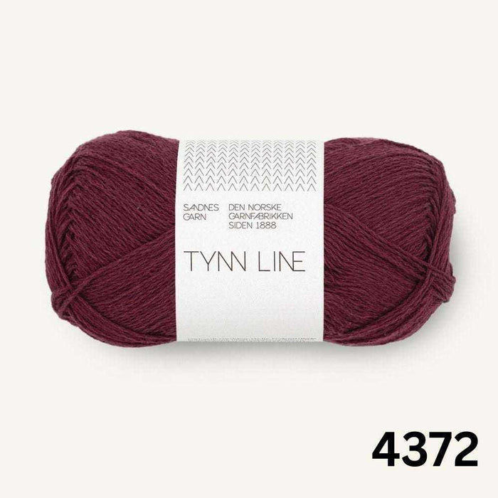 Cumulus Tee Knit Kit – Tynn Line-Needlecraft Kits-Wild & Woolly Yarns-XXS / XS / S-Burgundy (4372)-Wild & Woolly Yarns