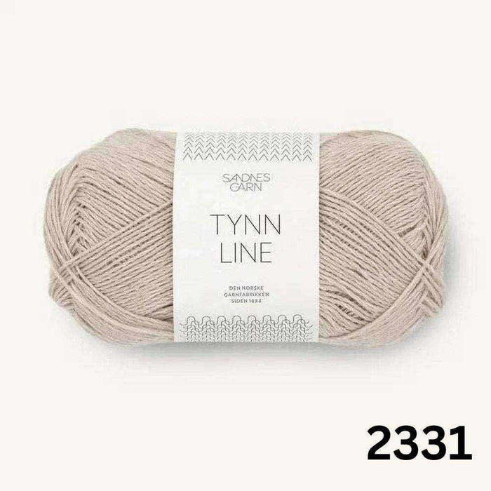 Cumulus Tee Knit Kit – Tynn Line-Needlecraft Kits-Wild & Woolly Yarns-XXS / XS / S-Light Beige (2331)-Wild & Woolly Yarns