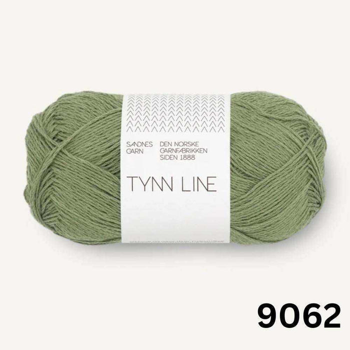 Cumulus Tee Knit Kit – Tynn Line-Needlecraft Kits-Wild & Woolly Yarns-XXS / XS / S-Olive Green (9062)-Wild & Woolly Yarns