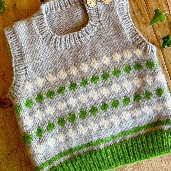 Cypress Vest and Beanie Knit Kit-Needlecraft Kits-Wild & Woolly Yarns-0-3 / 3-6 Months-Wild & Woolly Yarns