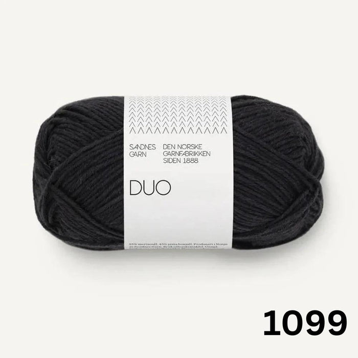 Duo – Soft Merino & Cotton Blend-Yarn-Sandnes Garn-Black (1099)-Wild & Woolly Yarns