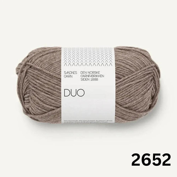 Duo – Soft Merino & Cotton Blend-Yarn-Sandnes Garn-Brown Melange (2652)-Wild & Woolly Yarns