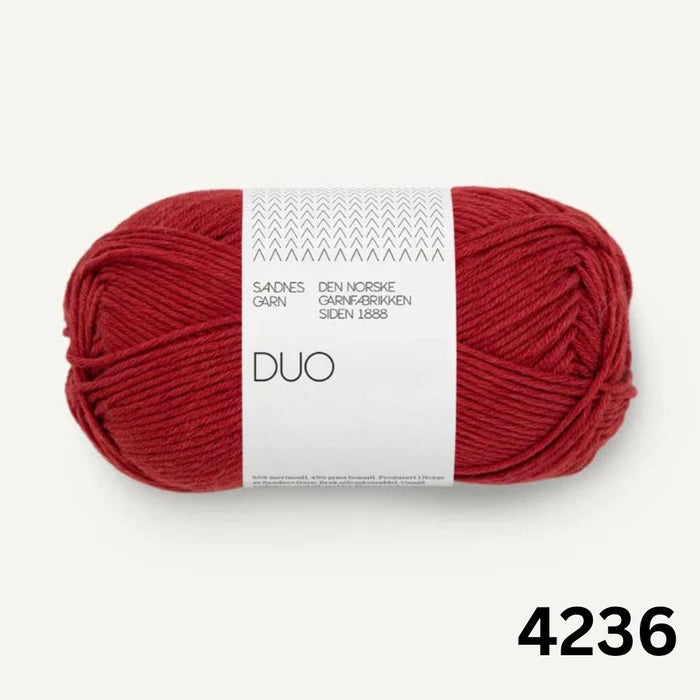 Duo – Soft Merino & Cotton Blend-Yarn-Sandnes Garn-Deep Red (4236)-Wild & Woolly Yarns