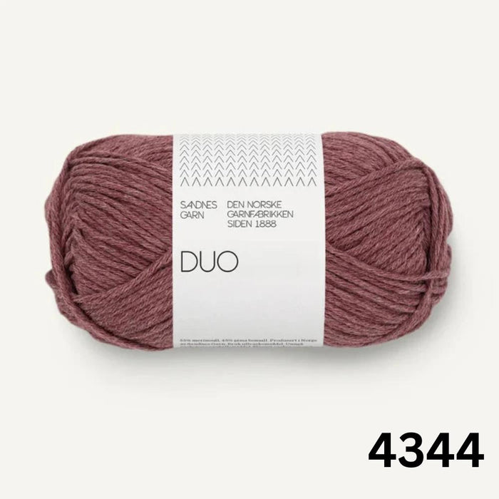 Duo – Soft Merino & Cotton Blend-Yarn-Sandnes Garn-Dry Rose Melange (4344)-Wild & Woolly Yarns