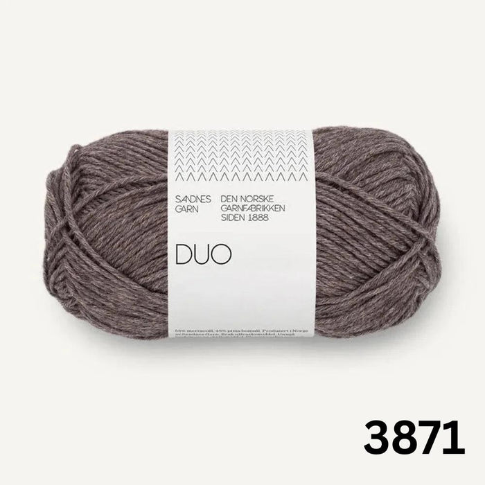 Duo – Soft Merino & Cotton Blend-Yarn-Sandnes Garn-Espresso Melange (3871)-Wild & Woolly Yarns