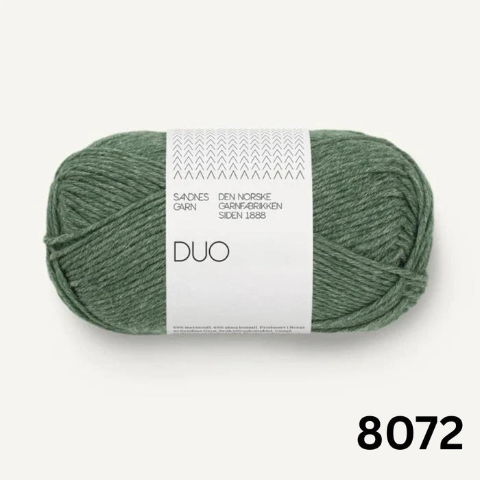 Duo – Soft Merino & Cotton Blend-Yarn-Sandnes Garn-Forest Green Melange (8072)-Wild & Woolly Yarns