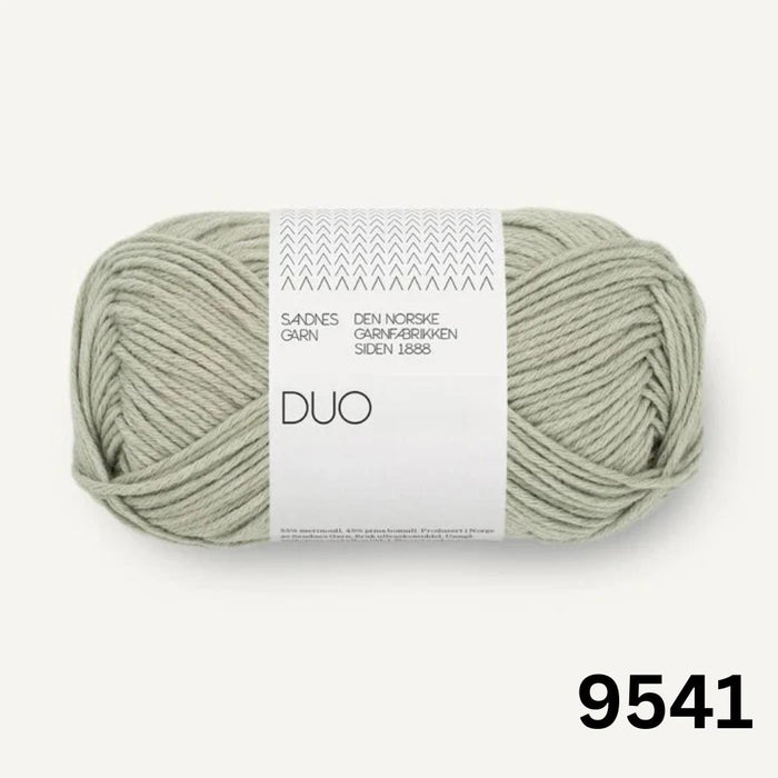 Duo – Soft Merino & Cotton Blend-Yarn-Sandnes Garn-Green Tea (9541)-Wild & Woolly Yarns