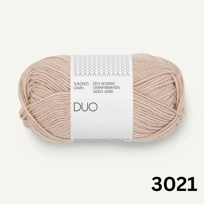 Duo – Soft Merino & Cotton Blend-Yarn-Sandnes Garn-Light Beige (3021)-Wild & Woolly Yarns