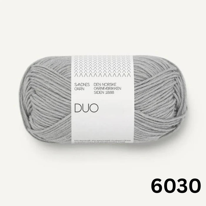 Duo – Soft Merino & Cotton Blend-Yarn-Sandnes Garn-Light Grey (6030)-Wild & Woolly Yarns
