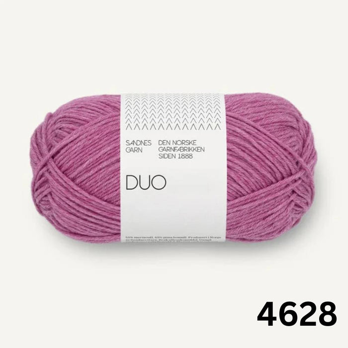 Duo – Soft Merino & Cotton Blend-Yarn-Sandnes Garn-Magenta Melange (4628)-Wild & Woolly Yarns