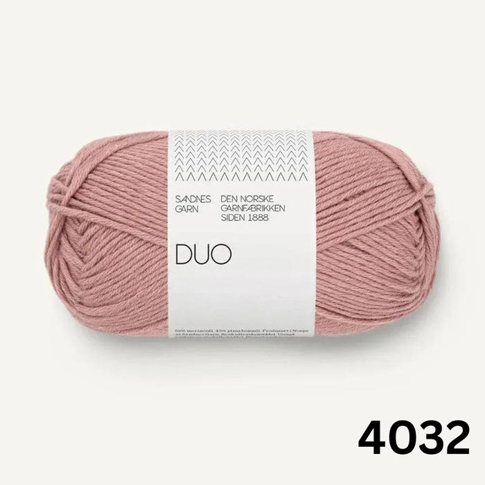 Duo – Soft Merino & Cotton Blend-Yarn-Sandnes Garn-Misty Rose Melange (4032)-Wild & Woolly Yarns