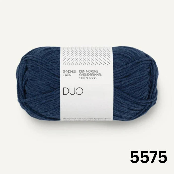 Duo – Soft Merino & Cotton Blend-Yarn-Sandnes Garn-Navy (5575)-Wild & Woolly Yarns