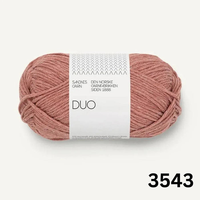 Duo – Soft Merino & Cotton Blend-Yarn-Sandnes Garn-Terracotta Melange (3543)-Wild & Woolly Yarns