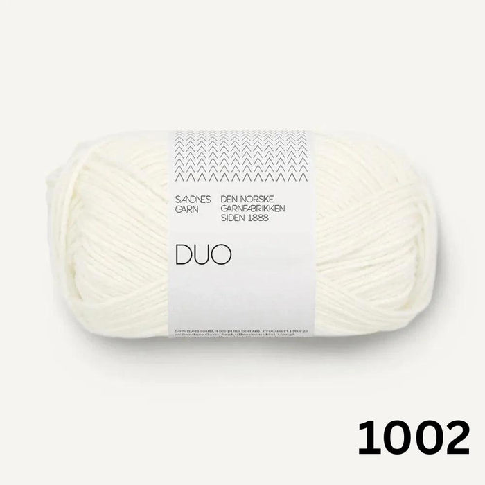 Duo – Soft Merino & Cotton Blend-Yarn-Sandnes Garn-White (1002)-Wild & Woolly Yarns