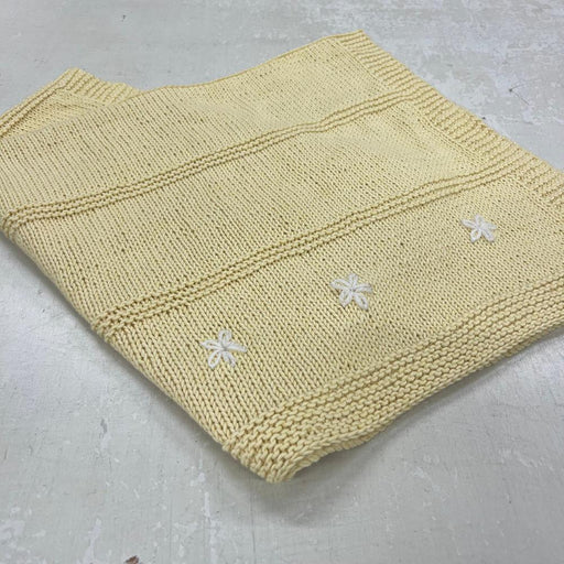 Dayana Baby Blanket Knit Kit-Needlecraft Kits-Wild & Woolly Yarns-White (1002)-Wild & Woolly Yarns