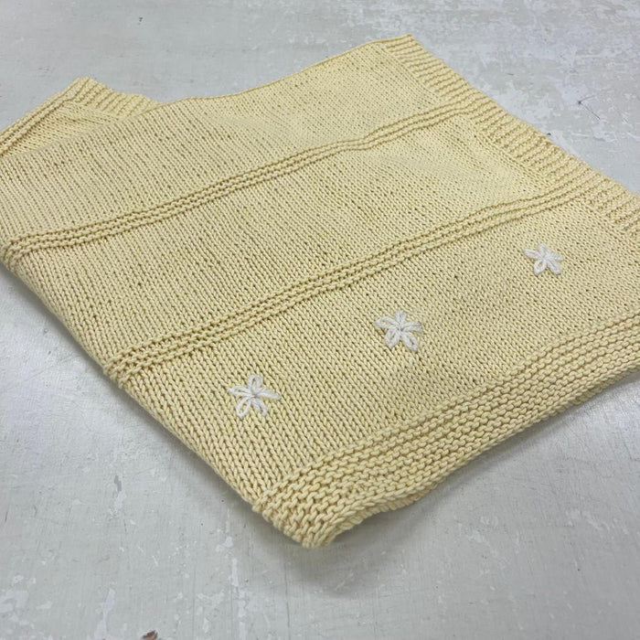 Dayana Baby Blanket Knit Kit-Needlecraft Kits-Wild & Woolly Yarns-White (1002)-Wild & Woolly Yarns