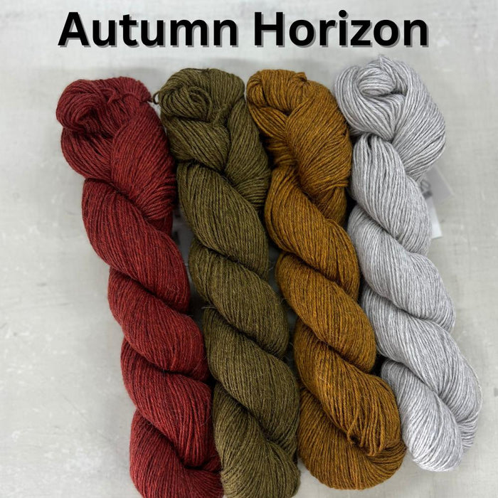 Diagonal Colour Blocked Baby Blanket Knit Kit-Needlecraft Kits-Wild & Woolly Yarns-Autumn Horizon-Without Needles-Wild & Woolly Yarns