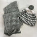 Fair Isle Beanie & Scarf Set Knit Kit-Needlecraft Kits-Wild & Woolly Yarns-Charcoal (606)-Wild & Woolly Yarns