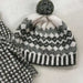 Fair Isle Beanie & Scarf Set Knit Kit-Needlecraft Kits-Wild & Woolly Yarns-Charcoal (606)-Wild & Woolly Yarns