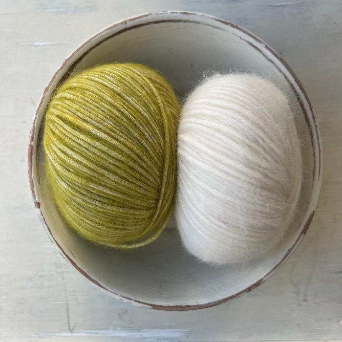 Fair Isle Beanie & Scarf Set Knit Kit-Needlecraft Kits-Wild & Woolly Yarns-Pear (610)-Wild & Woolly Yarns