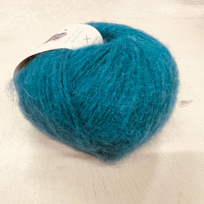 Heavenly Blanket Knit Kit-Needlecraft Kits-Wild & Woolly Yarns-Stormy Teal (8080)-Without Needles-Wild & Woolly Yarns