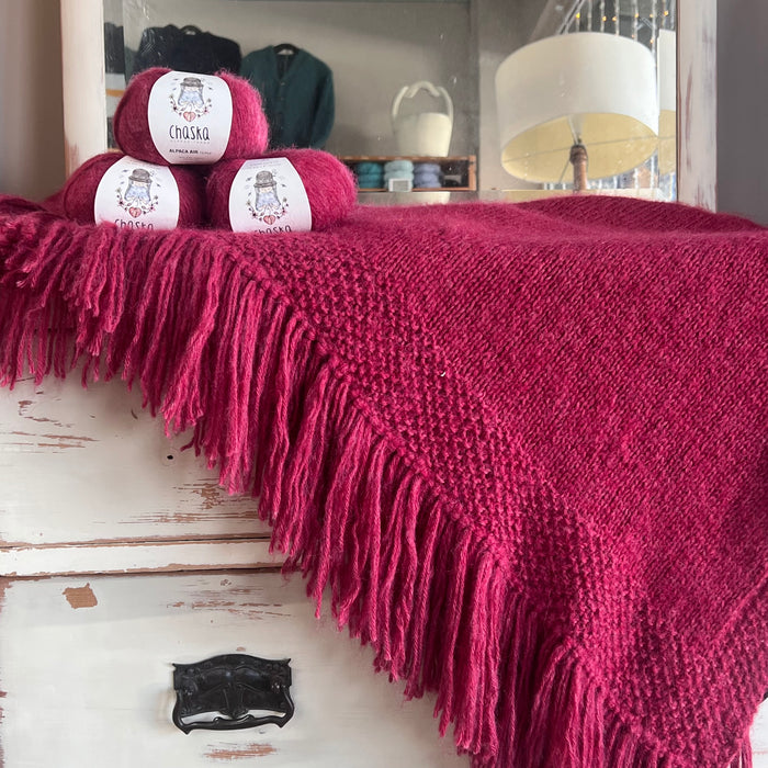 Heavenly Blanket Knit Kit-Needlecraft Kits-Wild & Woolly Yarns-Calm Sea (8052)-Without Needles-Wild & Woolly Yarns