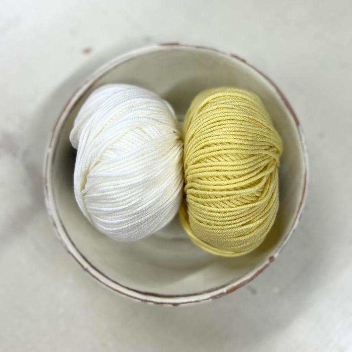 Lammermoor Baby Blanket Knit Kit-Needlecraft Kits-Wild & Woolly Yarns-Lemon Sorbet-Without Needles-Wild & Woolly Yarns