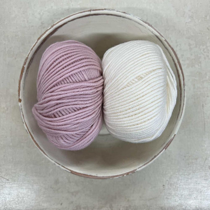 Lammermoor Baby Blanket Knit Kit-Needlecraft Kits-Wild & Woolly Yarns-Rosebud-Without Needles-Wild & Woolly Yarns