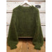 Lucy Light Balloon Sleeve Sweater Knit Kit - Cropped Length-Needlecraft Kits-Wild & Woolly Yarns-Small-3079-Wild & Woolly Yarns