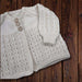 Matinee Jacket, Hat & Booties Knit Kit-Needlecraft Kits-Wild & Woolly Yarns-White (359)-Preemie / 0-3 Months-Wild & Woolly Yarns